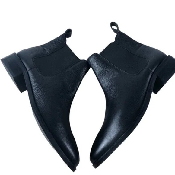 ASOS black Faux leather Chelsea bootie 8.5 - Picture 1 of 7